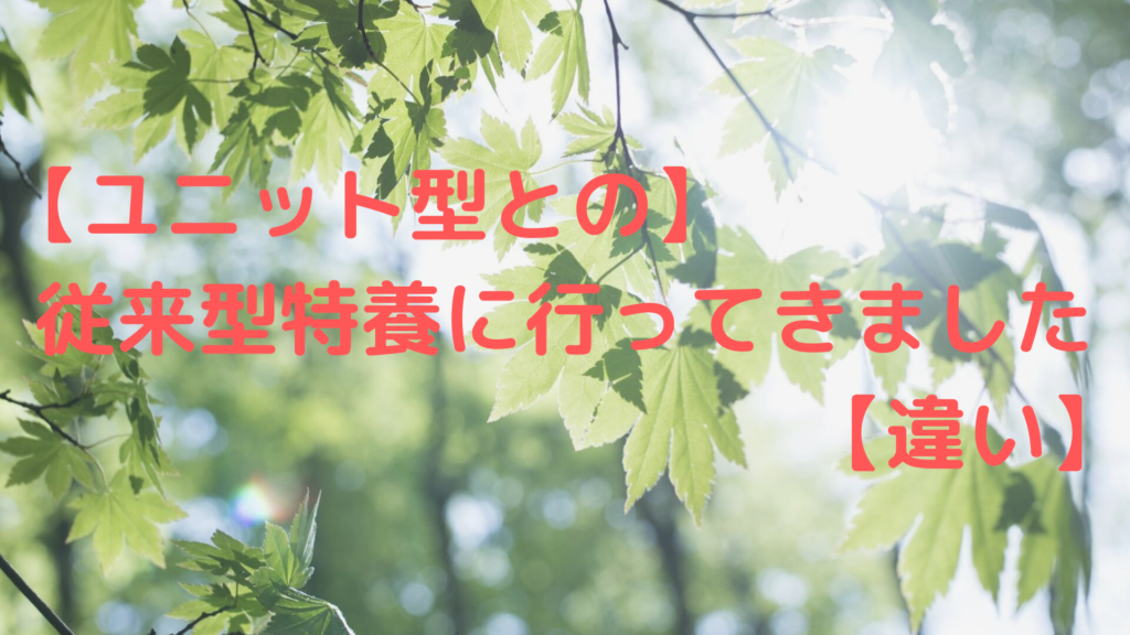 【ユニット型との】従来型特養に行ってきました【違い】